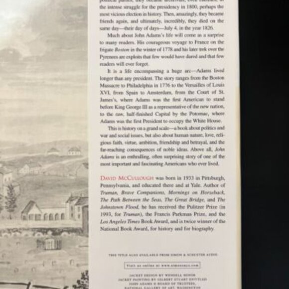 2001 JOHN ADAMS David McCullough RARE ADAMS Quote / Pulitzer - Picture 2 of 7